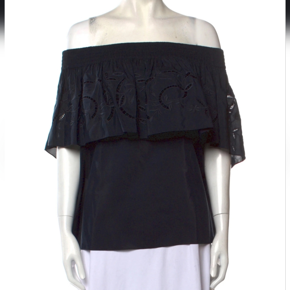 (NWOT) Tibi silk off shoulder blouse